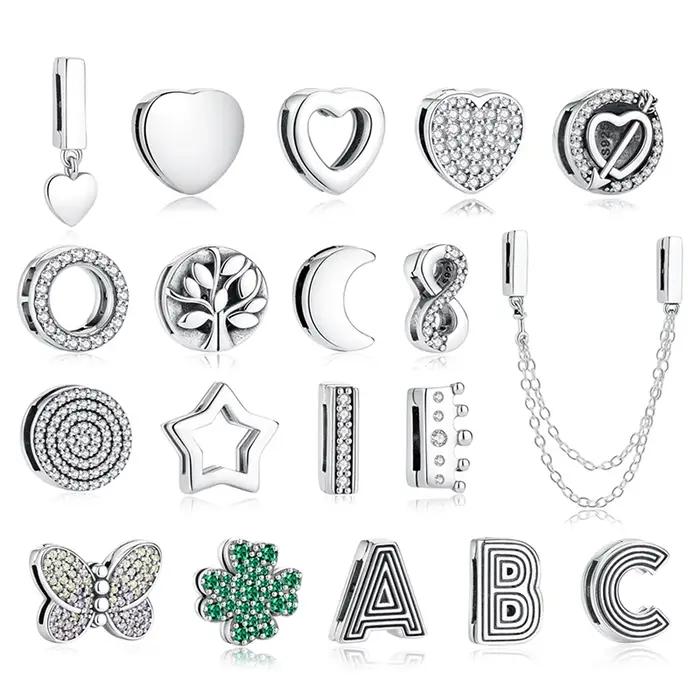 Bracelet en argent sterling 925 orjaer avec lettres A-Z et pierres de zirconium blanc pour femmes occassions spéciales
