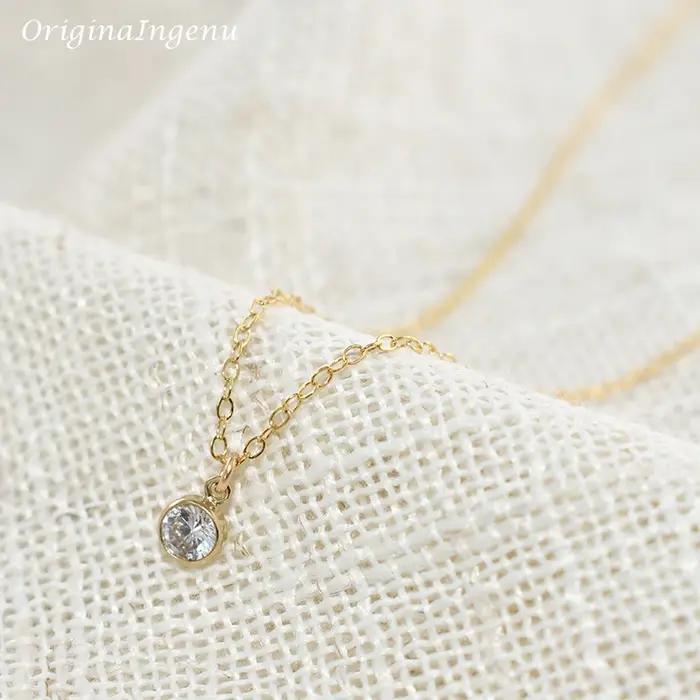 Collier en or 14K pour femmes, fait à la main, ras du cou, chaîne, style Boho