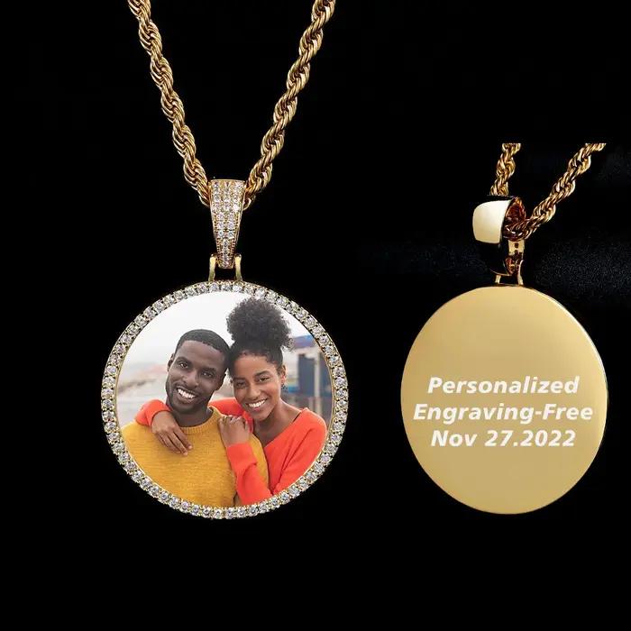 Collier photo personnalisé pour hommes et femmes