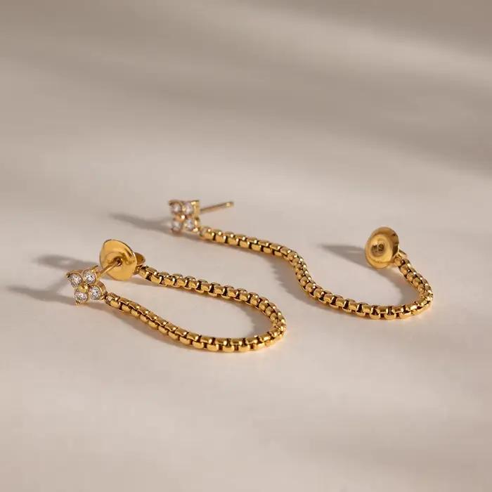 Zora – boucles d'oreilles classiques en zircon pour femmes