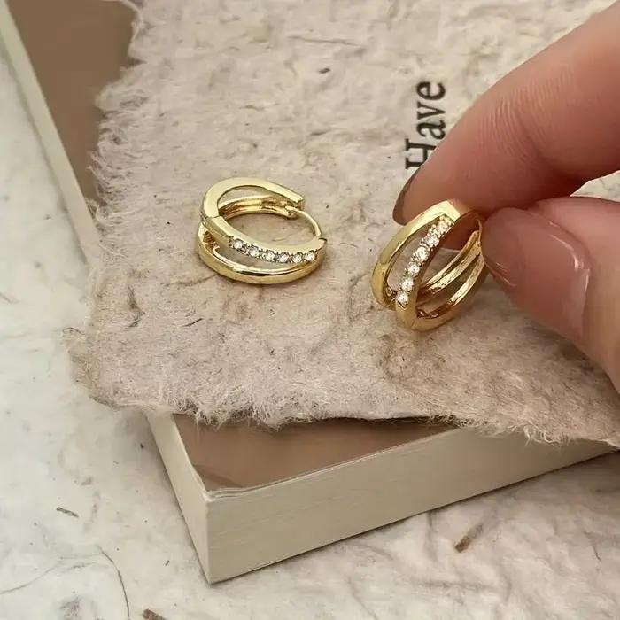 Boucles d'oreilles circulaires en acier inoxydable pour femmes