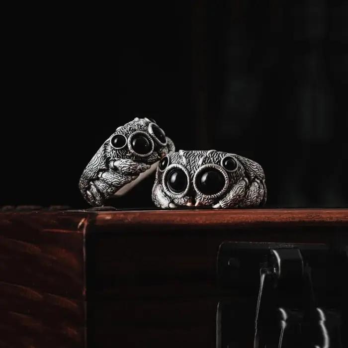 Bague araignée sautante de Style Punk faite à la main