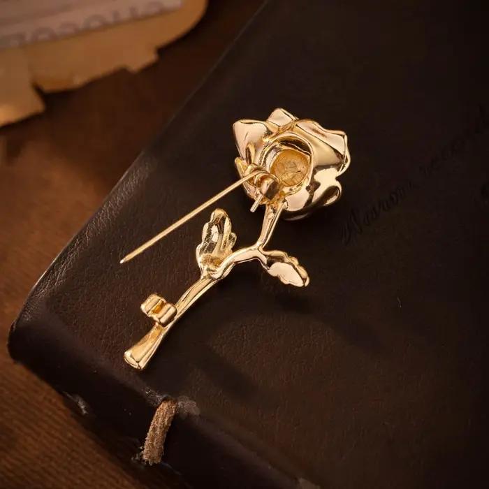 Broche de luxe couleur or pour hommes et femmes – Épingle à revers pour manteau de costume haut de gamme | Accessoire