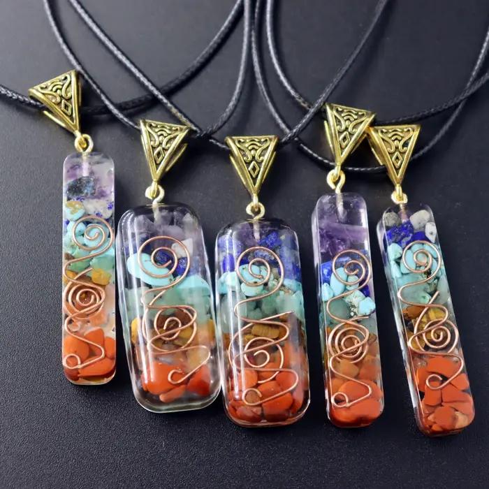 Collier en pierre naturelle de 7 chakras