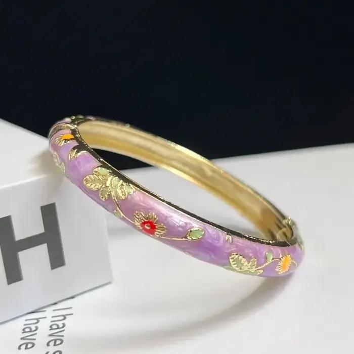 Bracelet en émail cloisonné chinois