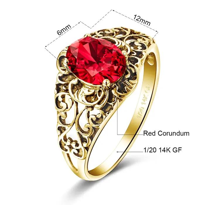 Bague Vintage en or 14 carats pour femmes