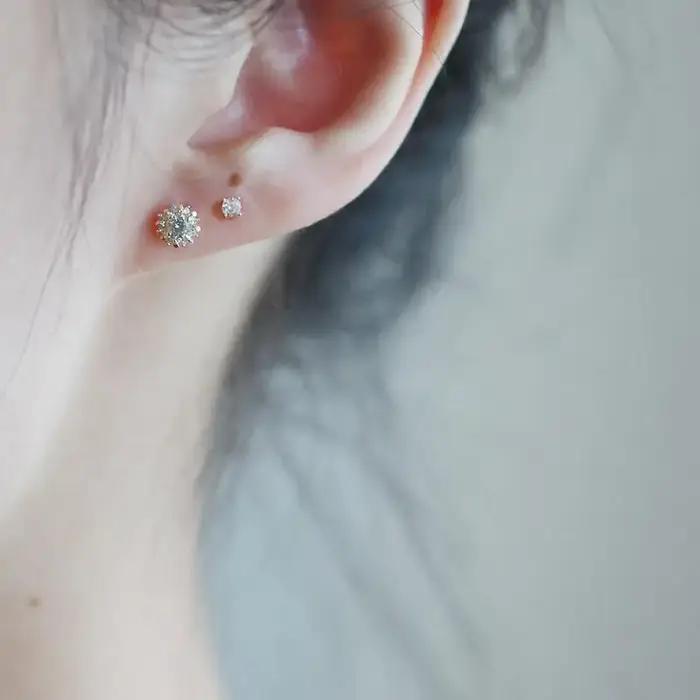 GOSat-Boucles d'oreilles tutu en or massif 14 carats pour femme