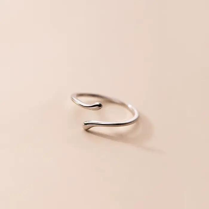 KAMIRA – bague ouverte brillante en argent Sterling 925, minimalisme Unique, pour femmes et filles,