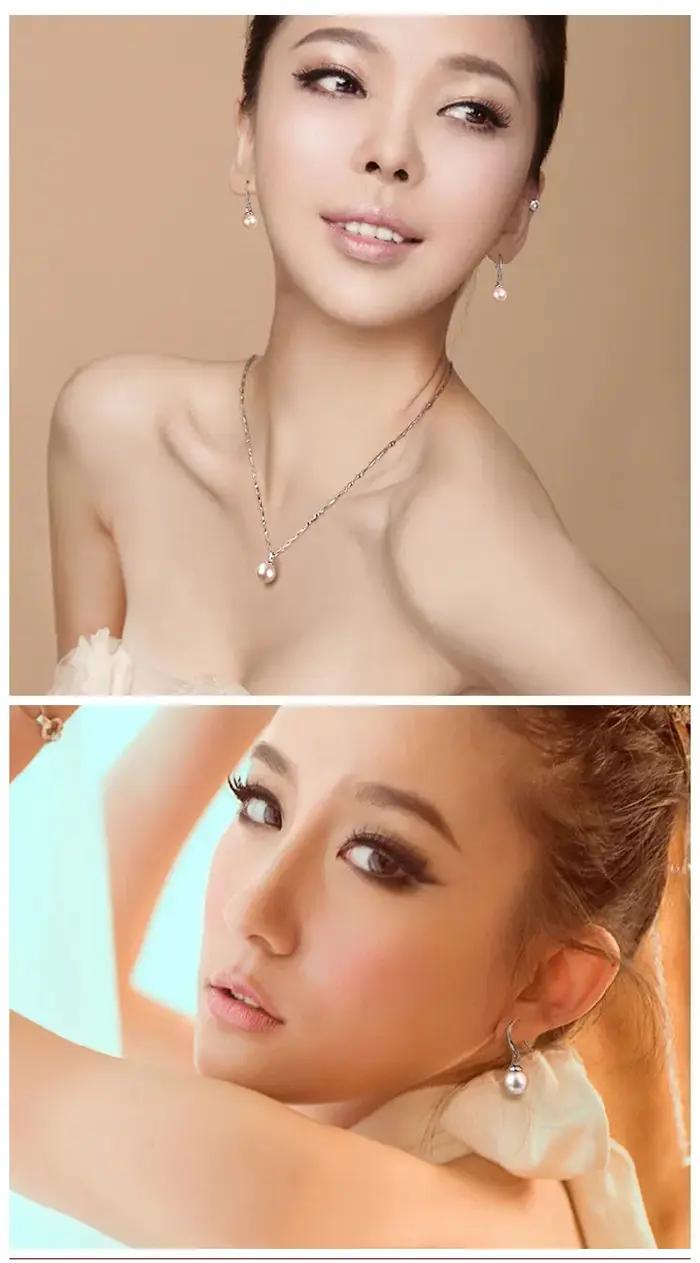 Ensemble de bijoux en argent regardé 925 véritable pour femme