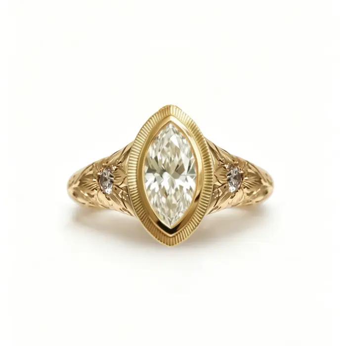 WUIHA – bague de fiançailles Vintage en argent Sterling 925, coupe Marquise 3 CT, couleur D, véritab
