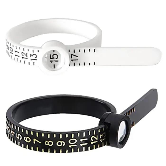 Outil professionnel de mesure de taille de bague avec fenêtre grossissante