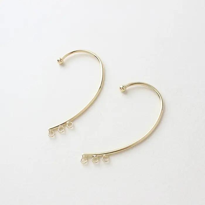 Boucle d'oreille plaquée or véritable 14 carats