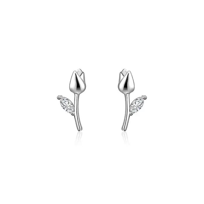 REETI 925 boucles d'oreilles tulipe en argent Sterling pour femmes filles cadeau mode chaude