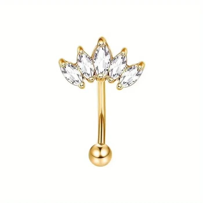 Drperfect 1pc acier inoxydable Rook Piercing bijoux lèvre anneau Cartilage Daith Surface Tragus