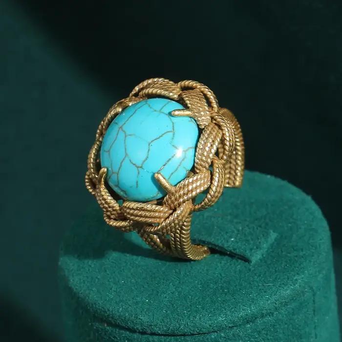 Bague Turquoise Vintage pour femmes