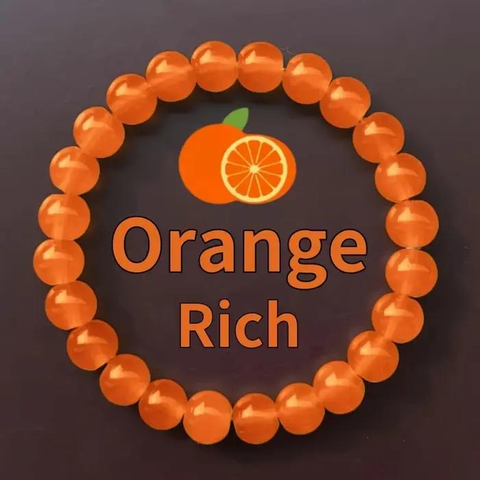 Bracelet exquis en perles de cristal orange – Fait à la main – Unisexe – Le meilleur cadeau pour les