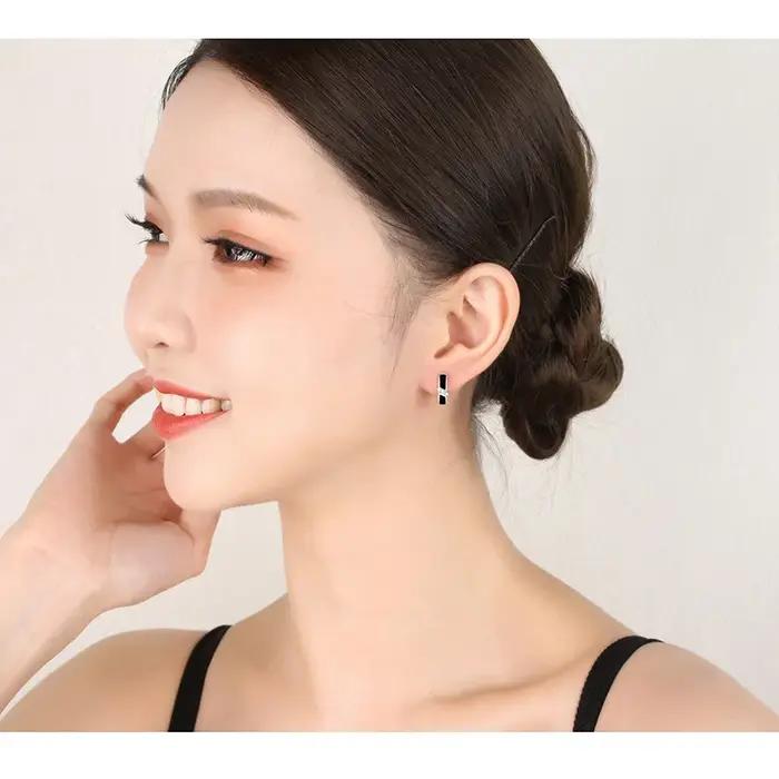 Boucles d'oreilles en argent sterling 925 cerceau de luxe en zircon star pour femmes occasions spéciales bijoux cadeau de fête de mariage