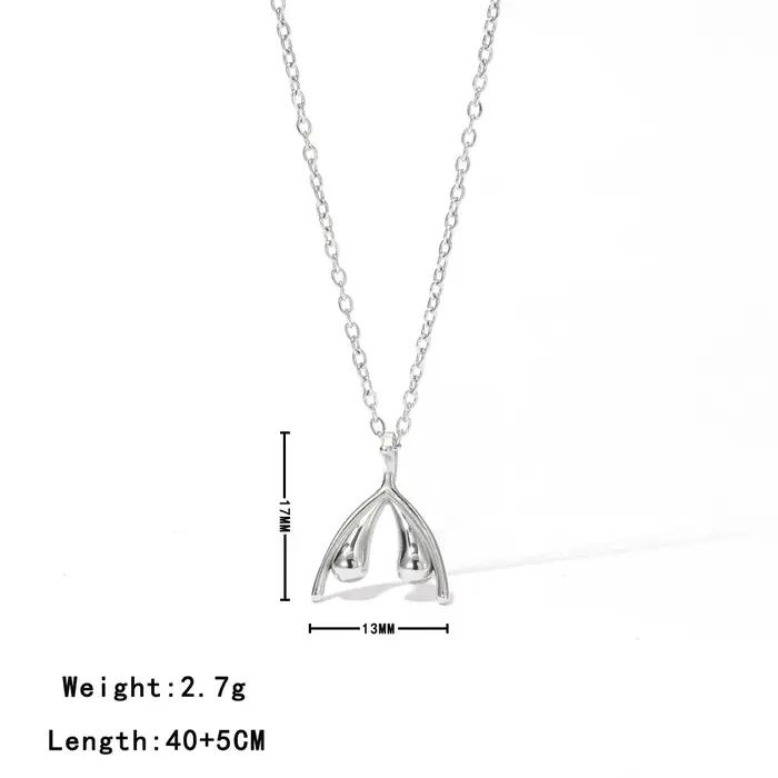 Collier pendentif queue de poisson en acier inoxydable plaqué PVD doré pour femmes classique animal de compagnie occasion spéciale bijou accessoire