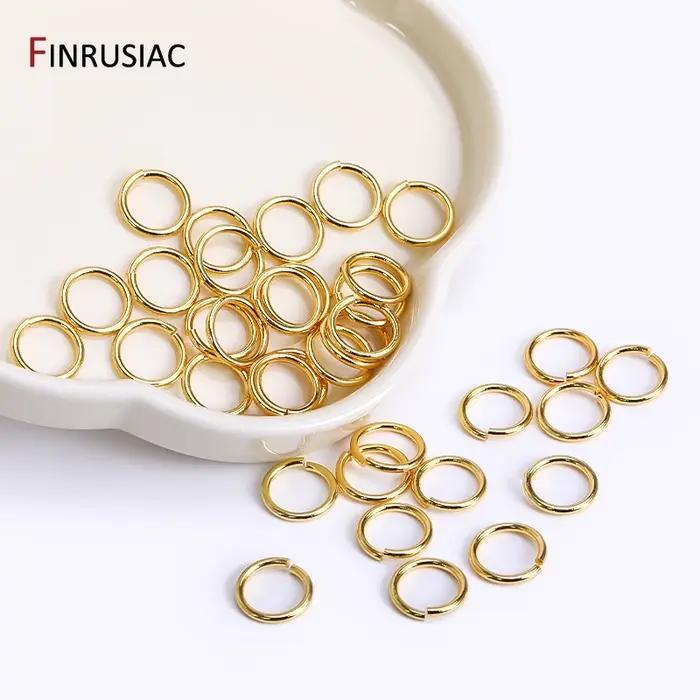 Anneaux de saut plaqués or 18 carats pour la fabrication de bijoux