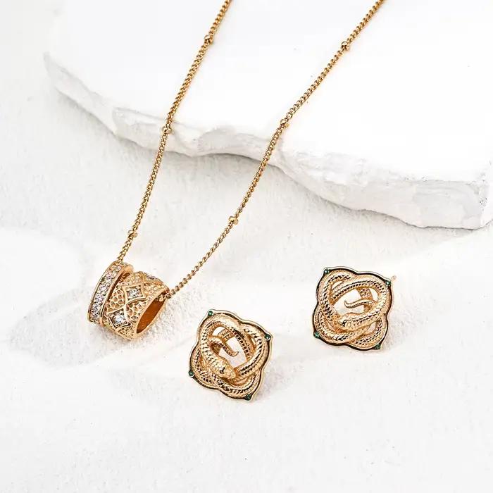 VOBIPY 925 en argent Sterling serpents Zircon boucle d'oreille pour les femmes