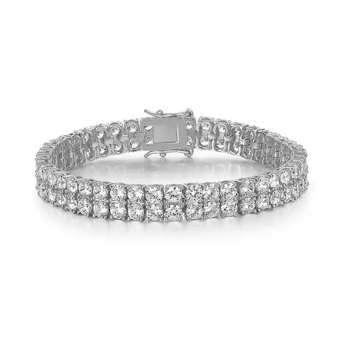 Icedminer 2 rangées 3mm Zircon glacé chaîne de Tennis Bracelets pour hommes femmes en laiton Hip Hop bijoux livraison gratuite