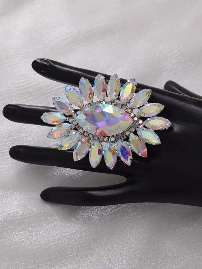 Grande Bague Ovale Ajustable de 5.2x7.3cm pour Femme
