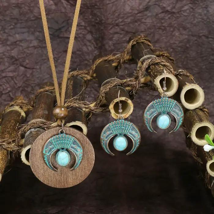 Jhumka – boucles d'oreilles ethniques en forme de lune pour femme