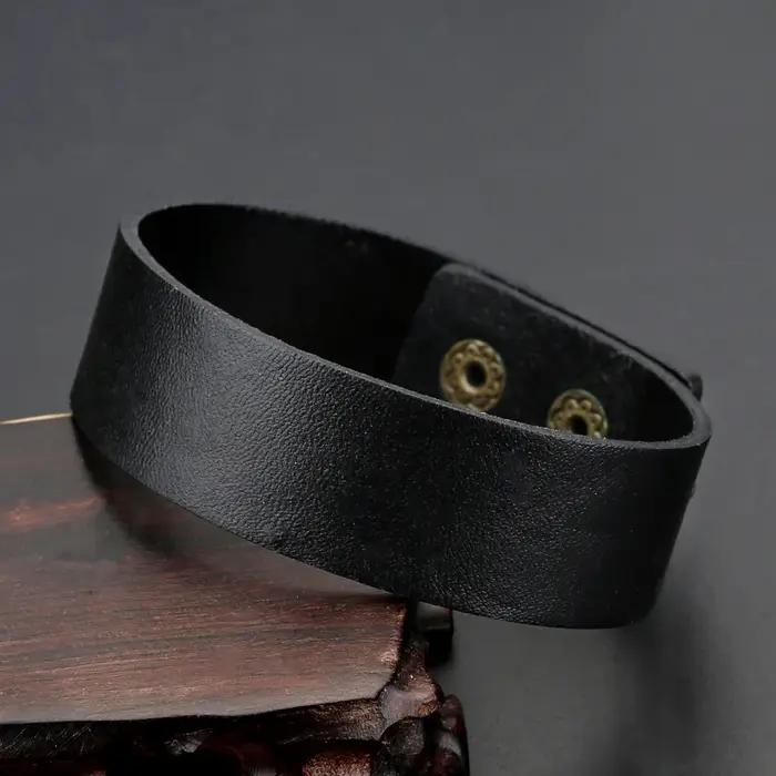 Bijoux tendance Vintage Bracelet en cuir brillant lisse