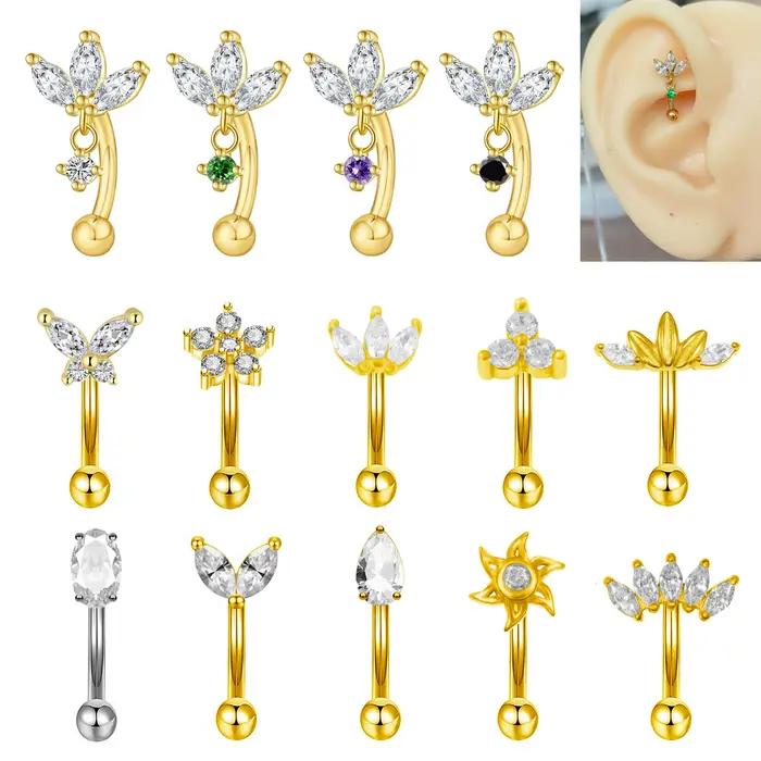 Rook piercing papillon oreille Cartilage sourcil Tragus Helix