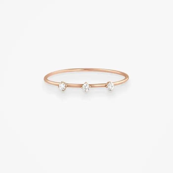 Bague en diamant de style minimaliste Hip hop pour femmes, bague fine réglable rétro haut de gamme e