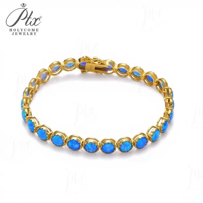 Bracelet opale en argent Sterling 925, 2/3/4/5mm, couleur blanc/bleu, chaîne classique Simple pour femmes, bijoux avancés, breloques élégantes