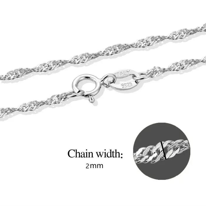 Kolye-Collier en argent regardé 925 pour femme