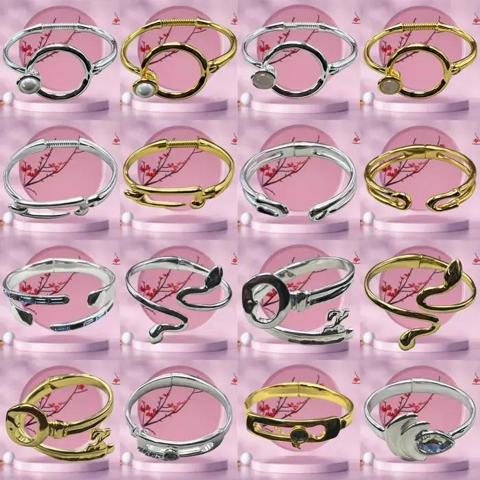 Bracelets de luxe en zircone cubique avec motif de plante pour femmes polyvalents et élégants pour toutes les occasions