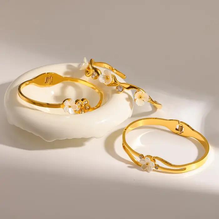 Bracelet de poignet ouvert élégant pour femme