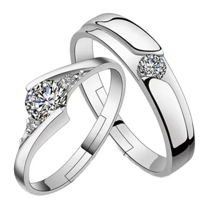 Bague de couple originale en argent Sterling 925 pour femmes et hommes, bijoux de fiançailles, accessoires de mariage, cadeau de haute qualité à la mode