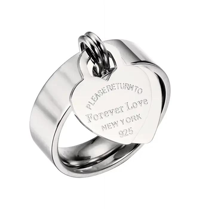 LENNIK – bague d'amour légère et de luxe pour femmes, accessoires avec lettres en forme de cœur de p