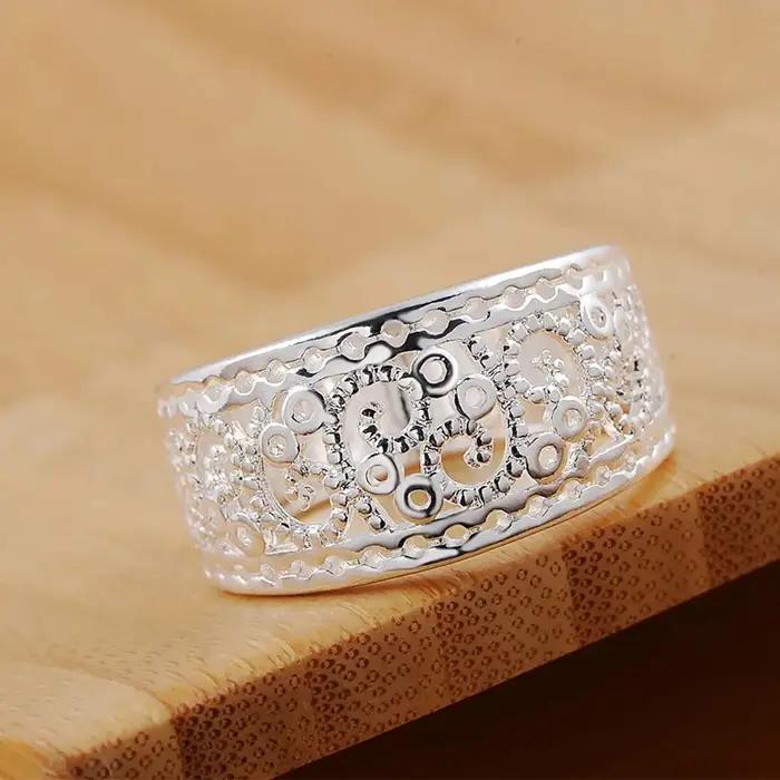 Bague à breloques mignonnes en argent Sterling 925 pour femmes