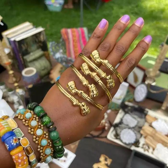 Bracelets réglables Nefertiti pour femmes et hommes