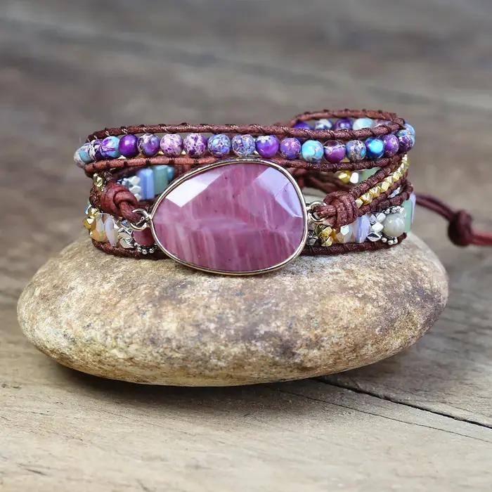 Bracelet Rond en Cuir Exclusif à 3 Brins