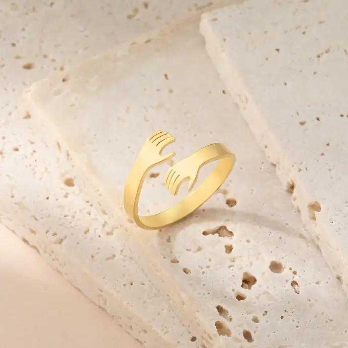 Bague de Doigt Hug pour Homme Femme Famille Fête des Pères