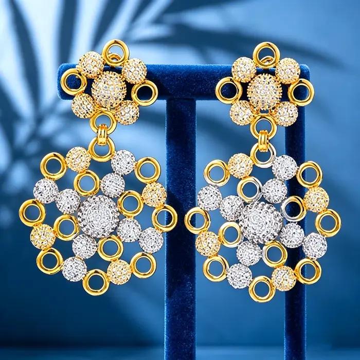 Boucles d'oreilles GODKI en zircone cubique dorées pour femmes, bijoux de mariage et occasions spéciales