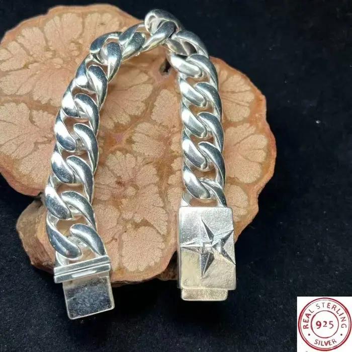 Bracelet torsadé en argent tibétain 925
