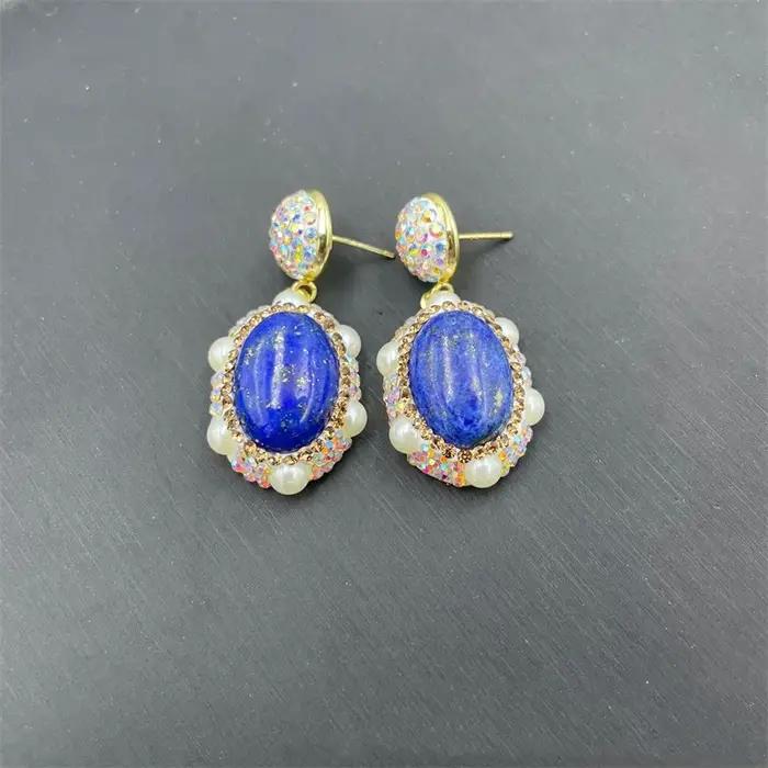 Ensemble de bijoux uniques en Lapis lazuli naturel pour femmes