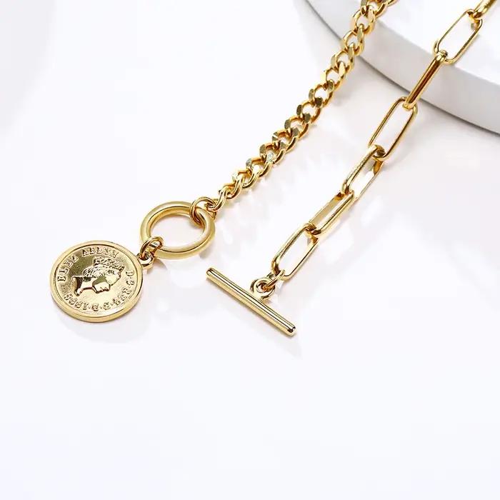 Collier en chaîne à trombone pour femmes