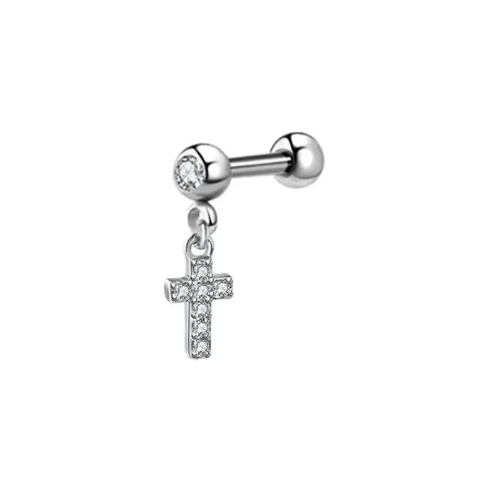 Boucles d'oreilles en cristal pour cartilage, mignonnes et romantiques en acier inoxydable, pour femmes, occasions spéciales, piercings helix daith