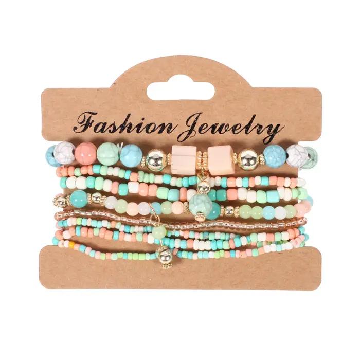 Ensemble de bracelets bohème en perles faites à la main pour femmes