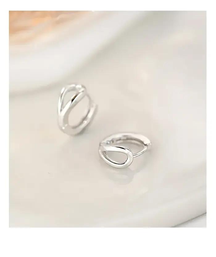 Boucles d'oreilles goutte d'eau en argent regardé 925 pour femme