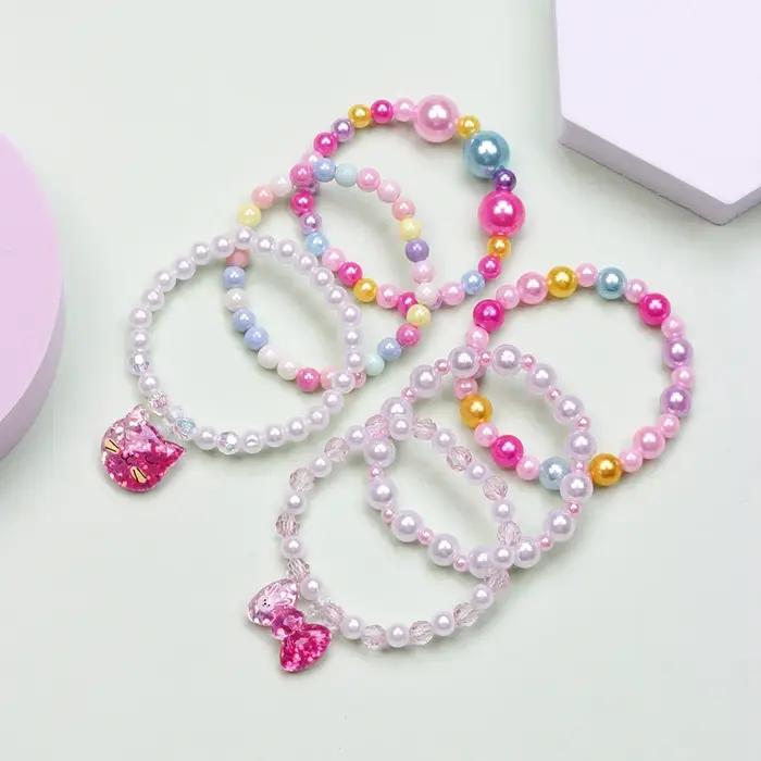 Bracelets de fête en acrylique multicolores à motifs cœur pour filles, trackers d'humeur et cadeaux d'anniversaire