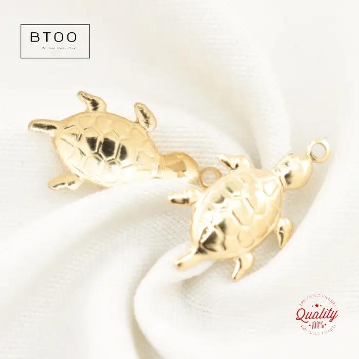 Pendentif tortue rempli d'or 14 carats