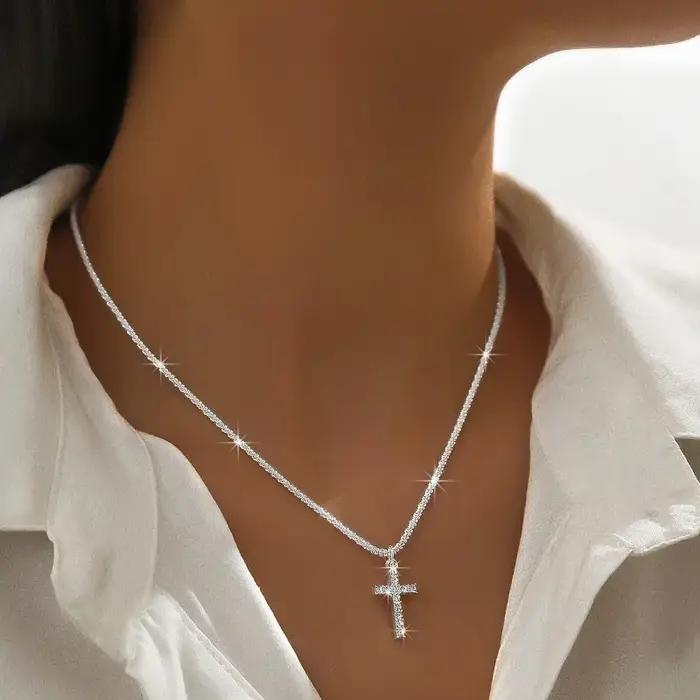 Ensemble collier et bracelet en argent sterling 925 scintillant pour femmes